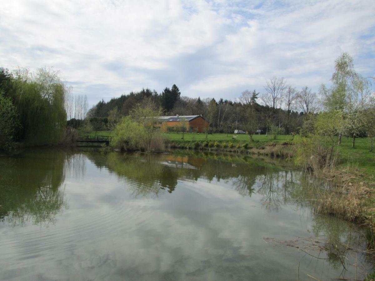 Florennes Gite Neuf 150 M2 Devant Un Grand Lac Prive De 2 Hectares Poissonneux Au Milieu Des Bois Exterior foto